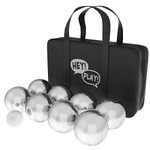 Hey! Play! 80-10606 Petanque/Boules Set for Bocce & More with 8 Steel Tossing Balls