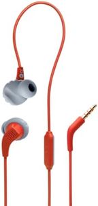 JBL Endurance Run 2 Wired, FlipHookTM, Never Hurt. Never Fall Out, Sweatproof, Hands-Free Calls, Magnetic Buds, Coral