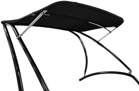 FASWORX Front Mounted Boat Bimini Top Mounts on Wakeboard Tower, 600D Bimini Top Canvas, Frame and Clamps. Fits 1.75”, 2” and 2. 25” Single Tube Wake Towers - 60” Wide Fabric
