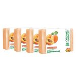 Organic Harvest Luxurious Bathing Bar: Apricot Scrub | For Clear Skin | Apricot Scrub Soap Bar for Soft Skin | 100% American Certified Organic | Sulphate & Paraben-free, 125gm (Pack of 4)