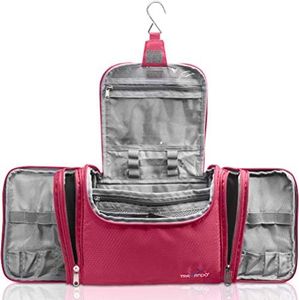 TRAVANDO Trousse de Toilette Femme Grand Format avec Crochet Maxi - 8,8 L de Volume - Sac de Voyage avec Compartiments - Kit Cosmétiques, Produits Beauté, etc. - Nécessaire Pratique pour