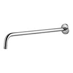 OFFO Shower Arm with Flange, 24 Inches Wall Mount Replacement Angle Shower Head Arm Wall-Mounted for Fixed Shower Head & Handheld Showerhead, Chrome