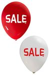 HK balloons Rubber Pack Of 50 "Sale " Printed Balloons Theme Party Balloons Birthday Decoration Party Supplies - Red And White Balloon