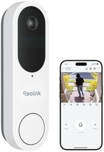 Reolink Caméra Sonnette 2K sans Fil avec Batterie, Wi-FI 2.4/5GHz, Vue tête-Pieds 1:1, détection des Personnes/véhicules/Colis, Pas de Frais mensuels, Audio bidirectionnel, Video Doorbell (Blanc)