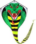 Large Cobra Kite for Adults Kids Boys with Super Long Tail (49 ft), Extra Easy to fly, Best Huge Kites for the Beach/Kite Party/Field/Park, It Will Dominate the Sky!