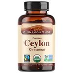 Ceylon Cinnamon Shop Organic Ceylon Cinnamon USDA Certified Supplement, 90 Capsules