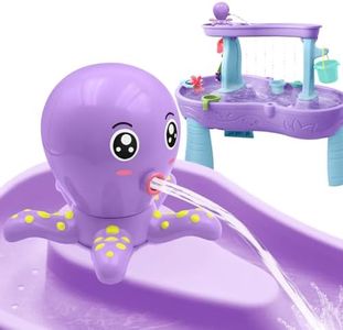 Intoypad Water Table Pump, Octopus Battery Powered Water Pump for Water Table 3 Hours Non-Stop Fun Summer Outdoor Water Toys Outside Water Play Table Accessories for Toddlers Kids (Purple)