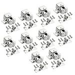 XINMEIWEN 10Pack Double Roller Catch Cabinet Catch Door Latch Heavy Duty Latch Hardware with Spear Strike Installation Screws for Home Kitchen Cabinet Cupboard (Zinc Plated)