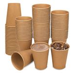 PANSUN Selected 192 Count Coffee Cups, 12 oz Disposable Coffee Cups, Hot/Cold Beverage Drinking Cup for Party, Picnic, Travel, and Events -Thickened Paper Cups Leakage Prevention