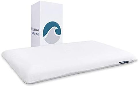 Bluewave Bedding Super Slim Gel Memory Foam Pillow for Stomach and Back Sleepers - Thin, Flat Design for Cervical Neck Alignment and Deeper Sleep (3.25-Inches Height, King Size)