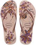 Havaianas Women's Slim Organic Flip Flops, Ballet Rose Pink Retro Metallic, 10 US