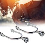 Kakalote A Pair Horse Spurs Stainless Steel Spurs with Roller Ball for Men Women Rider(Size:Women Horse Spurs)