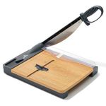 JIELISI Wood Paper Cutter Cutting Performance up to 32 Sheets,12 Inch Cut Length A4 Manual Heavy Duty Guillotine Paper Trimmer Scrapbooking Tool with Safety Guard and Blade Lock