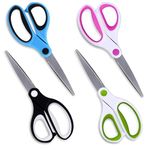 BLOODHOL 4 Pack All Purpose Scissors, Craft Scissors, Fabric Scissors for Office Home, 8.5 cm Stainless Steel Scissors with Sharp Blades, Scissor