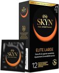 SKYN Elite Large Condoms – 12 Count – Ultra-Thin, Lubricated Latex-Free Condoms, Longer and Wider for a More Comfortable Fit
