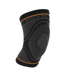 Shock Doctor 2065 Compression Knit Knee Sleeve with Gel Support, Black/Grey, Adult-Large