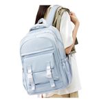 WEPLAN School Backpack,Casual Travel Daypack 15.6 Inch Laptop Backpack for Teenage, College Rucksack Lightweight Bookbag,Blue