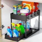 Under Sink Storage & Organisation,Under Sink Organiser, Under Bathroom Cabinet Storage 2 Tier Kitchen Sink Organiser Rack, Multi-purpose Under Sink Shelf Organizer