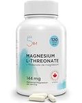 Live 5AM Magnesium L-Threonate 120 vcaps | 2,000 mg Magnesium L-Threonate (per 3 Capsules) 144 mg Elemental Magnesium, Easy-to-Swallow Vegan, Gluten-Free Magnesium Threonate per Serving, Made in Canada