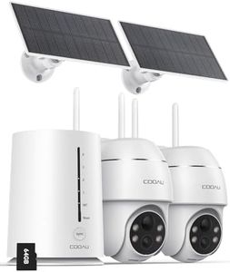 COOAU 4MP Telecamera Wi-Fi Esterno Senza Fili,Kit 2 Cam e Oannello Solare,Sistema di Sicurezza Domestica,360°,Visione Notturna a Colori,Rilevamento di Movimento,Nessun Canone Mensile,IP66,Cloud