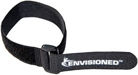 Reusable Cinch Straps 1" x 30" - 10 Pack Multipurpose Quality Hook and Loop Securing Straps (Black)