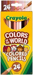 CRAYOLA 24ct Colors of The World Pencils, representing people of the world, Skin tone Coloured Pencils, School Supplies, Perfect for Colouring Books