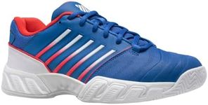 K-Swiss Men's Bigshot Light 4 Tennis Shoe, Classic Blue/White/Berry Red, 13 M