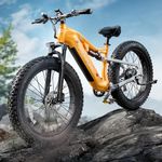 Electric Bike for Adults 1000W, 48V 20AH Battery Adult Electric Bicycles, 26" Fat Tire Full Suspension Ebike, 45KM/H Beach Mountain E Bike, 7 Speed, 128KM Range, UL Certified