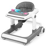 Bellababy Baby Walker, Baby Walker for Boys Girls Adjustable Height, Multi-Function Anti-Rollover Toddler Walker, Suitable for All terrains for Babies Boys and Girls 7-15 Months