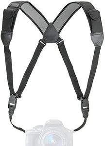 USA Gear Universal Compatible DSLR Camera Chest Harness Strap for Nikon D3300 D3400 D5500 D5300 D500 D80 Canon EOS Rebel 1300D 700D 70D 80D Neewer BG-E8 Pentax K-50 and more