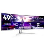 Philips Evnia 49M2C8900L - 49 Inch DQHD OLED Curved Gaming Monitor, 144 Hertz, 0.03ms GtG, HDR400, Ambiglow, FreeSync Prem. Pro (5120x1440, HDMI 2.1, DisplayPort 1.4, USB-C, USB Hub) White