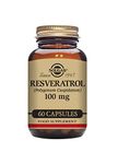 Solgar Resveratrol 100 mg Vegetable Capsules - Pack of 60 - Heart Health Friendly - For Daily Wellbeing - Gluten, Vegan, Dairy Free