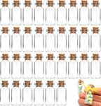 KARBAG 33pcs Mini Glass Bottles with Cork, 5ml Mini Glass Wishing Bottles Small Message Bottles Tiny Wishing Bottles Mini Glass Vials for Arts & Crafts, Decoration, Party Favors, Wedding Wish