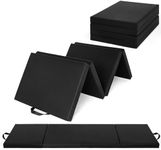 Festisoul 6x2ft Folding Gymnastics Mat for Home Gym, 2 Inch Thick Tumbling Mat and Exercise Mat, High Density EPE Foam Floor Pad for Yoga, Pilates, Martial Arts