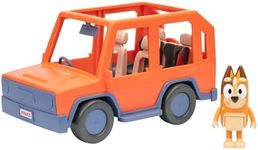 Bluey Heeler Family Road Trip 4WD Vehicle, Includes Articulated Chilli Figure, with Open Roof to Easily Fit 4 Bluey Figures Inside, Ideal for All 6.35cm (2.5") Figures (Sold Separately)