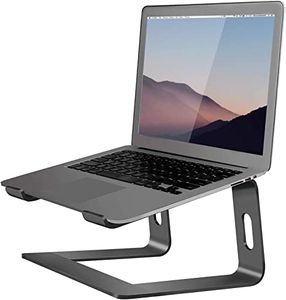 Orionstar Laptop Stand Aluminum Laptop Riser Compatible with Mac MacBook Air Pro 10 to 15.6 Inch Notebook Computer, Ergonomic Elevator Holder, Black