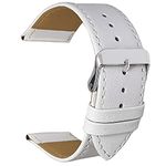 Talk Time Leather Watch Strap White 24mm