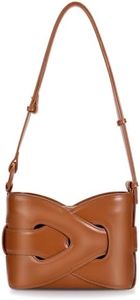 HICARRY Shoulder Bag Purse PU Crossbody Bucket Bags Small Trendy Designer Luxury Handbag Faux Leather Satchel for Women, Brown