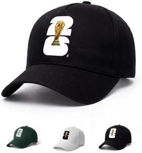 Astrivo 2026 Official Baseball Cap, Cotton Soccer Fan Hat, Adjustable Football Sports Cap for Men Women Outdoor Travel Black