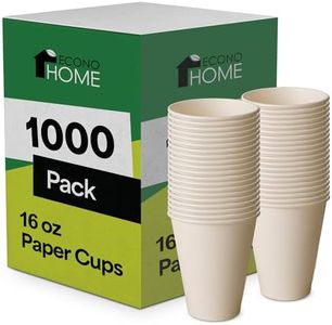 EconoHome 16 oz 1000 Pack Disposable Coffee Paper Cups - Paper Cups for Hot and Cold Drinks, Tea, Water, and Juice