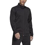 adidas Mens Essentials Warm-Up 3-Stripes Track Jacket Black/Black XL