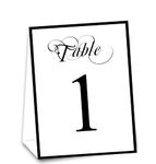 Darice VL2016A 1-15 Table Reservation Number Tents Place Card, White, 15-Pack