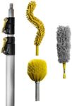 DocaPole 36 Foot Reach Dusting Kit with 7-30 Ft Extension Pole: Includes 3 Duster Attachments for Cobwebs, Ceiling Fans, and Other High-Reach Items