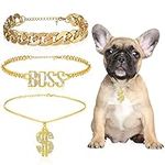 Leitee 3 Pcs Gold Link Chain Dog Co