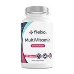 Premium Multivitamins and Minerals for Women and Men- 120 Vegan and Vegetarian Tablets- Made in UK to Help Support Bone Health and Your Immune System- Recommended by UK Doctors at Flebo