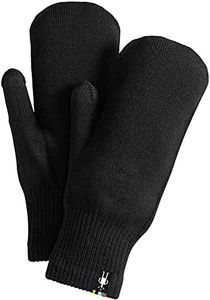 Smartwool Knit Mitt | Merino Wool Touchscreen Winter Mitts For Men and Women, Black, Large