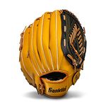 Franklin Sports unisex adult 13" - Modified Trapeze Web Baseball and Softball Glove Fieldmaster Youth Men s Wo, Tan, 13 US