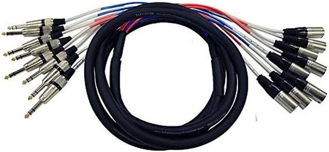 Seismic Audio - 8 Channel 3m XLR Male to 1/4 TRS Audio Snake Cable
