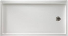 Swanstone FR03260RM.010 Veritek Right Hand Drain Shower Base, 60-in L X 32-in H X 4.3125-in H, White