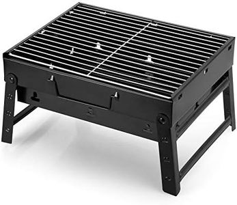 Uten Charcoal Grill, BBQ Grill Folding Portable Lightweight smoker Grill, Barbecue Grill Small desk Tabletop Outdoor Grill for Camping Picnics Garden Beach Party 13.7''x9.4''x 2.3''